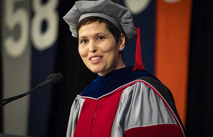 Photo of Candis Callison at MIT Hooding 2018