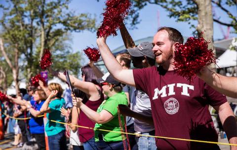 Friends and Family cheer on the class of 2019 during procession