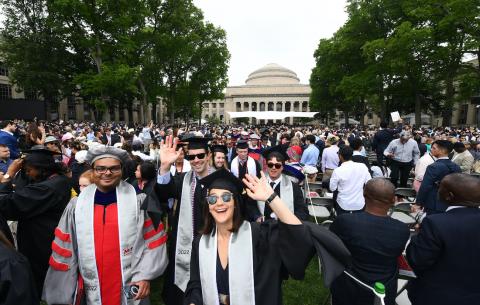 Image of happy graduates following the OneMIT Commencement Ceremony